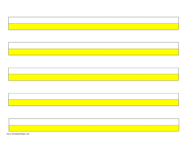 Highlighter Paper - Yellow - 5 Lines Paper