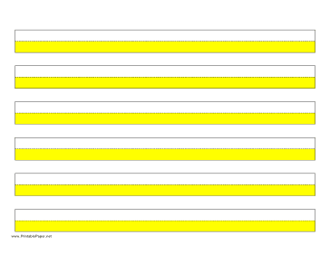 Highlighter Paper - Yellow - 6 Lines Paper