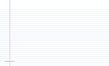 Lined Paper narrow-ruled on legal-sized paper in landscape orientation (blue lines) Paper