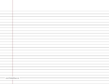 Lined Paper college-ruled on letter-sized paper in landscape orientation Paper
