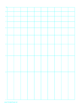 Semi-log paper with linear horizontal axis and logarithmic vertical axis (one decade) on letter-sized paper Paper