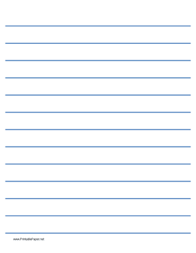 Low Vision Writing Paper - 3/4 Inch (blue lines) Paper