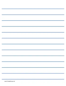 Printable Low Vision Writing Paper - 3/4 Inch