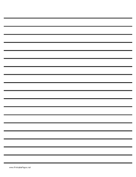 Low Vision Writing Paper - 1/2 Inch Paper