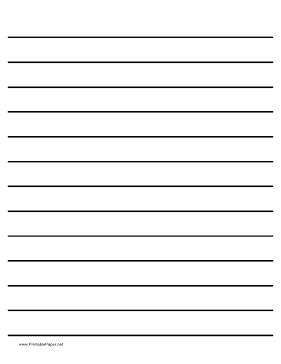 Low Vision Writing Paper - 3/4 Inch Paper