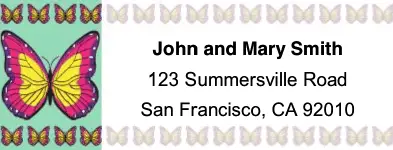 Butterfly Mailing Labels Paper