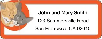 Cat Mailing Labels Paper