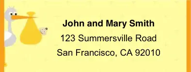 Stork Mailing Labels Paper