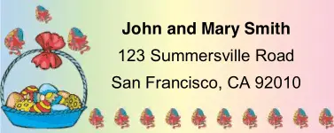 Easter Basket Mailing Labels Paper