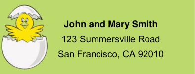 Easter Chick Mailing Labels Paper