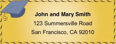 Graduation Mailing Labels Paper