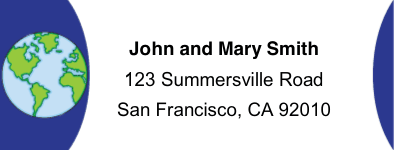 Earth Mailing Labels Paper