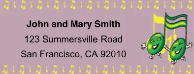 Music Mailing Labels Paper