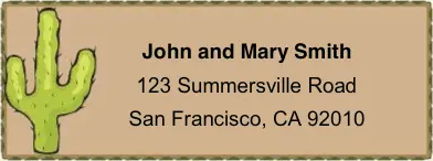 Cactus Mailing Labels Paper