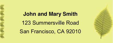 Leaf Mailing Labels Paper