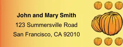 Pumpkin Mailing Labels Paper