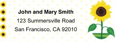 Sunflower Mailing Labels Paper