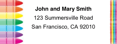 Crayons Mailing Labels Paper