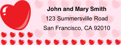 Valentine Heart Mailing Labels Paper