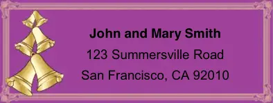 Wedding Bells Mailing Labels Paper