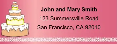 Wedding Cake Mailing Labels Paper