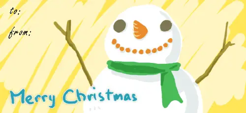 A Very Merry Snowman Paper