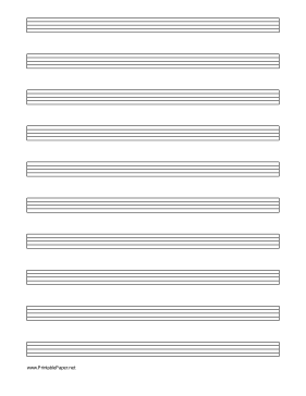 5-line Tablature Paper Paper