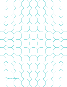 Octagon Graph Paper with 1-inch spacing on letter-sized paper Paper