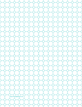 Octagon Graph Paper with 1/2-inch spacing on letter-sized paper Paper
