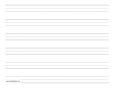 Printable Calligraphy Practice Paper - Landscape