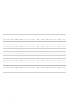 Penmanship Paper with fifteen lines per page on ledger-sized paper in portrait orientation Paper