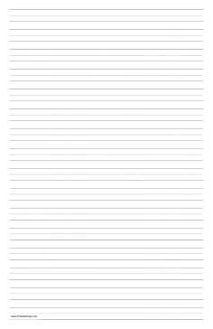 Penmanship Paper with sixteen lines per page on ledger-sized paper in portrait orientation Paper