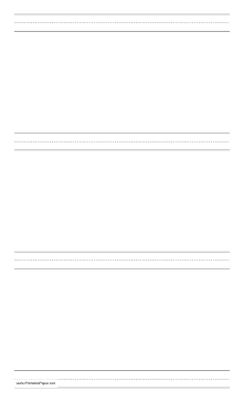 Penmanship Paper with four lines per page on legal-sized paper in portrait orientation Paper