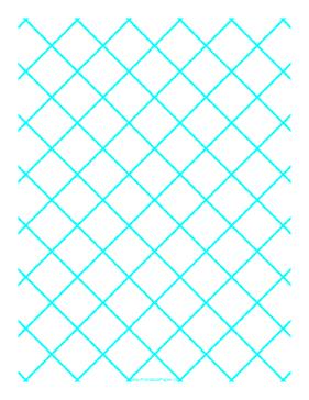 Graph Paper for Quilting with 1 Line per inch ruled diagonally Paper