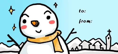 Smiling Snowman Paper