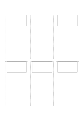 Storyboard with 3x2 grid of 16:9 (widescreen) screens on A4 paper Paper