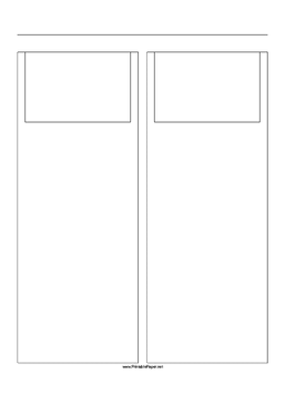 Storyboard with 2x1 grid of 3:2 (35mm photo) screens on A4 paper Paper