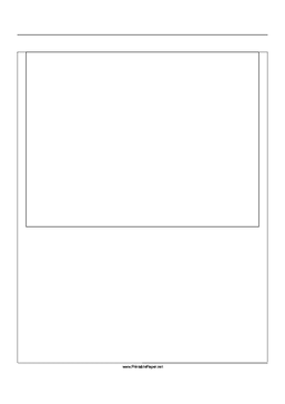 Storyboard with 1x1 grid of 4:3 (full screen) screens on A4 paper Paper