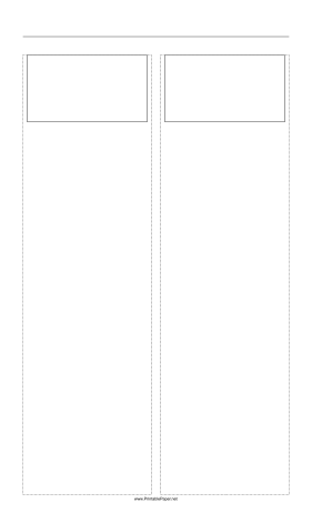 Storyboard with 2x1 grid of 16:9 (widescreen) screens on legal paper Paper