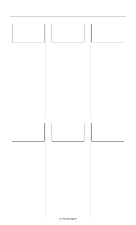 Storyboard with 3x2 grid of 16:9 (widescreen) screens on legal paper Paper
