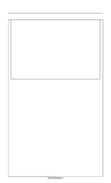 Storyboard with 1x1 grid of 3:2 (35mm photo) screens on legal paper Paper