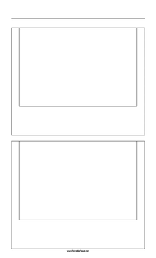 Storyboard with 1x2 grid of 3:2 (35mm photo) screens on legal paper Paper