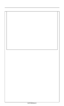 Storyboard with 1x1 grid of 4:3 (full screen) screens on legal paper Paper