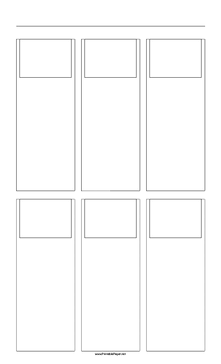 Storyboard with 3x2 grid of 4:3 (full screen) screens on legal paper Paper