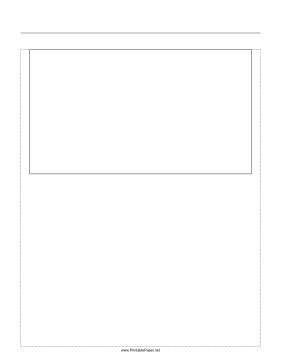 Storyboard with 1x1 grid of 16:9 (widescreen) screens on letter paper Paper