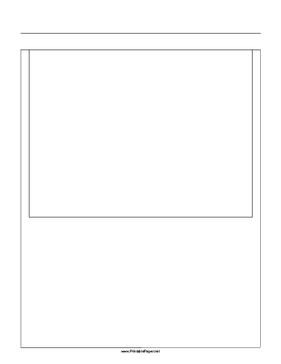 Storyboard with 1x1 grid of 4:3 (full screen) screens on letter paper Paper
