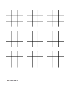 Tic Tac Toe Paper Paper