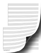 2 Systems of 6 Staves Music Paper paper