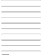 3-line Tablature Paper paper