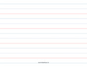 1 1/4 Rule, 5/8 Dotted, 5/8 Skip Handwriting Paper in Landscape Orientation paper